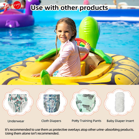 Joyo roy 4Pcs Plastic Diaper Covers for Girls, Potty Training Underwear, Waterproof Training Pants 3T-4T