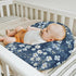Summer Wonderful Flowers Baby Nursing Pillow Covers for Boy Girl Vintage Blue Floral Nursing Pillow Slipcovers
