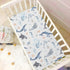 CHUROUSY 28x52 Inch Ocean Animal Crib Sheets for Boys Girl Whale Shark Dolphin Starfish Jellyfish Mattress Cover