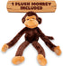 ArtCreativity Long Arm Plush Monkey, 23 Inch Hanging Monkey with Connectable Limbs, Ultra Soft and Huggable Stuffed Animal for Kids, Cute Home and Nursery Décor, Best Birthday Gift Idea