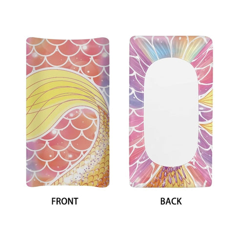 Mermaid Changing Pad Cover for Baby Infant Soft Breathable Baby Nursery Diaper Changing Pad Cover Cradle Mattress Cover