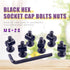 Swpeet 25Pcs M6 20mm 1 (M6x20mm) Black Crib Hardware Screws, Hex Socket Head Cap Crib Baby Bed Bolt and Barrel Nuts