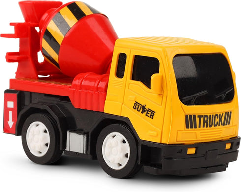 TOYZONE Friction Powered Mini Truck Series - BPA Free Friction Powered Toy, Unbreakable City Service Truck