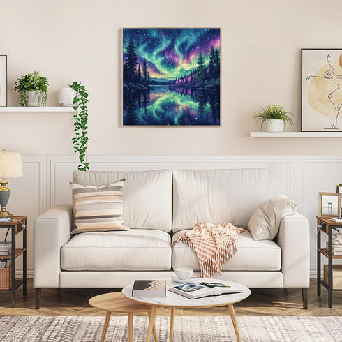 1000 22.8x22.8IN Piece Puzzle for Adults, Starry Night Aurora Jigsaw Puzzles for Adult, Challenging Puzzle Gift