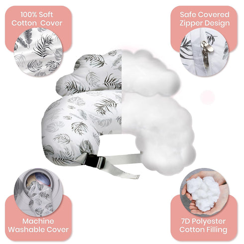 PILLANI Nursing Pillow for Breastfeeding, Breastfeeding Pillows for Mom Support & Baby Comfort, Removable Cotton Cover