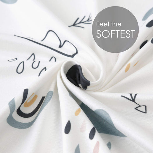 GRSSDER Stretchy Ultra Soft Jersey Knit Fitted Pack n Play Sheets Set, 2 Pack for Portable Cribs