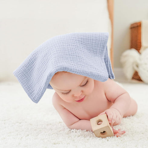 6 Pack 100% 23.6" 23.6" Bearmoss Muslin Burp Cloths for Baby, Cotton Soft Large Burping Cloths for Unisex, Boy, Girl, X