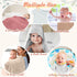 VitalCozy 12 Pcs Baby Muslin Hooded Bath Towels and Washcloths, Muslin Hooded Baby Towels Absorbent Blankets for Gift