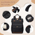 Backpack,Multi mom,16 Inch,Black Diaper Bag Function Water Resistant Diaper Bag With Hook,Casual Hanging diaper bag