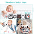 3 Pcs Car Seat Toys for Babies 0-6 Months, Black and White Hanging Rattle Toys for Crib Mobile, Infant Sensory