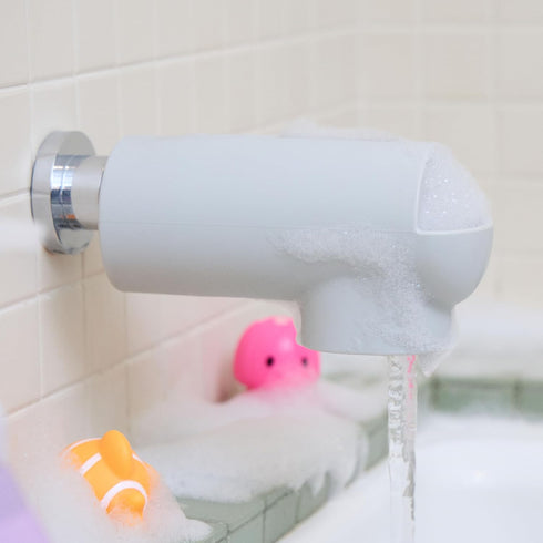 Munchkin Grey Soft Spot Bath Spout Cover with Bubble Bath Dispenser