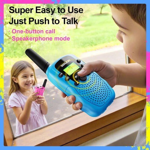 SANJOIN 3-12 3 4 3 4 5 6 7 8 9 Walkie Talkies for Kids Games Outdoor Toys for Year Old Boys Girls, Miles Range Walkie