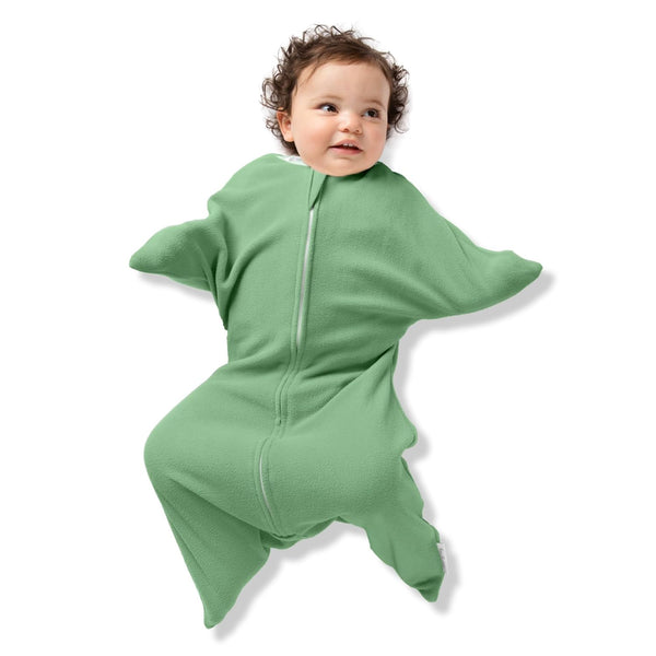 SleepingBaby Zipadee-Zip Fleece Transition Swaddle - Arms-Out Wearable Blanket for Baby Sleep,