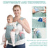 6-in-1 0-36 Baby Carrier with Hip Seat for Newborn to Toddler, Ergonomic Infant Carrier for Month Baby, All Positions