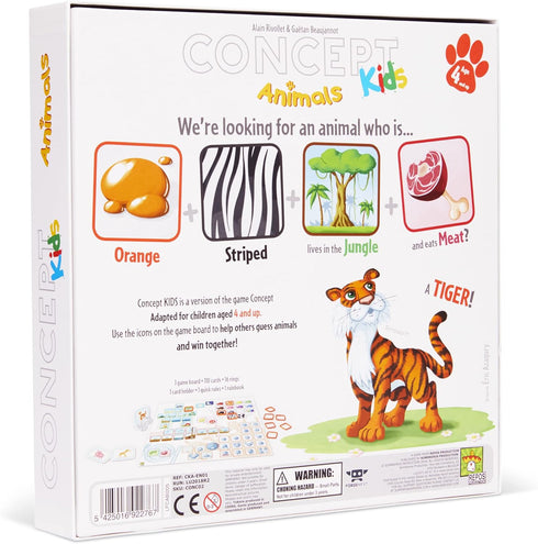 Concept Kids Animals Party Game | Cooperative Guessing Game | Fun Family Board Game for Kids and Adults | Ages 4 and Up | 2-12 Players | Average Playtime 20 Minutes | Made by Repos Production