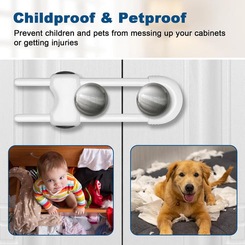 Locks,4 Pack Cabinet Locks for Babies,Child Proof Cabinet U-Shaped Baby Proofing Cabinets,Child Locks for Cabinets