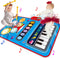 Baby Musical Mat Toddler Toys Age 1-2, 3 in 1 Piano Drum Play Mat for 12-18 Months, Birthday Gifts for Boys Girls