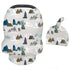 Baby Carseat Cover with Beanie, Adventure Mountain Infant Carseat Canopy for Boys