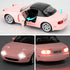 1/32 Mazda Miata MX-5 Alloy Model Car, Toy Car with Pullback, Removable Top, Blinking Lights, Sound and Bright Lights