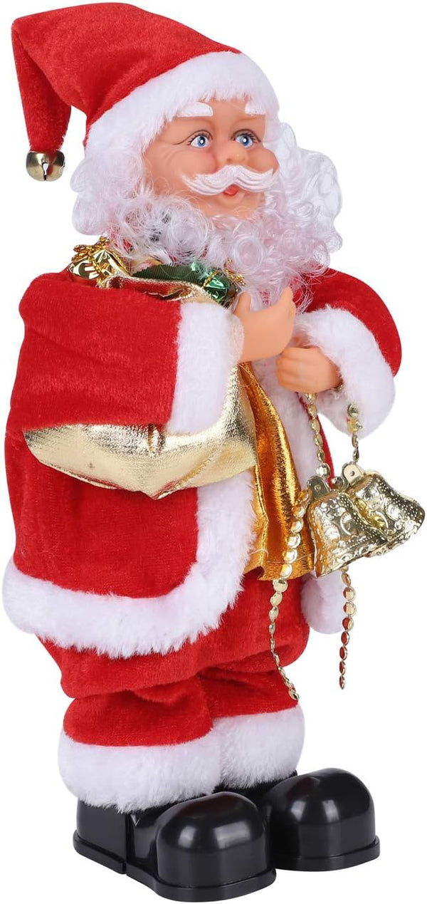 Christmas Funny Santa Toy, Dancing and Singing Electric Santa Claus Doll, Holiday Interactive Musical Ornament