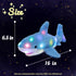 16'' Hopearl LED Plush Shark Lighting Up Stuffed Animal Floppy Night Lights Glow in The Dark Birthday Festival for Kids