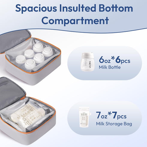 S1/S2, Pack, Backpack NCVI Breast Pump Bag for Spectra Breast Milk Cooler Travel Bag with Ice Double Layer Removable