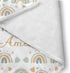 Set 3 Set Color07 Custom Baby Crib Bedding - Rainbow Nursery Bedding Piece with Personalized Name Design - Soft Chic