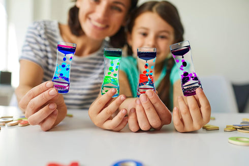 LYPGONE Pack 5 (Pack 5) Liquid Motion Bubbler Timer of Liquid Bubbler Sensory Toys Fidget Toy Activity Relaxing Desk