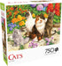 Buffalo Games - John Francis - Cat Flora - 750 Piece Jigsaw Puzzle for Adults, Finished Size 24.00 x 18.00