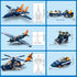 3 1 Sets, 10+, 738PCS HOGOKIDS in Fighter Jet Plane Building Military Propeller Aircraft Gunship Building Toys