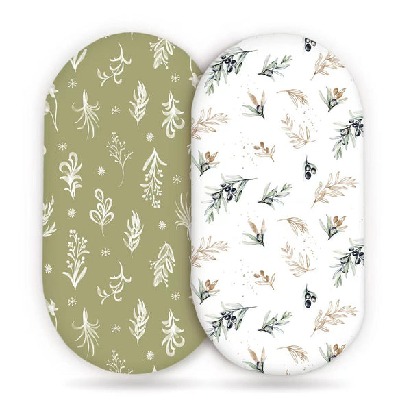 Stretchy Ultra Soft Fitted Bassinet Sheets Set 2 Pack, Cradle Sheet Universal