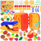 Play Color Dough Tools Set: Deluxe 41PCS Kitchen Creations Accessories Kit with 12 Cans Dough