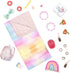 Glitter Girls Sleepover Party & Backpack Set - Tie-Dye Sleeping Bag, Rainbow Pillow, Pizza Play Food, 14-inch Doll