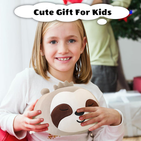 Finebee Boys(13.8" 1.6Lbs) Weighted Sloth Stuffed Animals, Cute Weighted Sloth Plush, Soft Stuffed Weighted Plushie