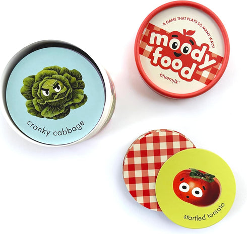 BlueMilk Moody Food by Chunky Deli - A New Twist on 6 Classic Card Games for Family Game Night
