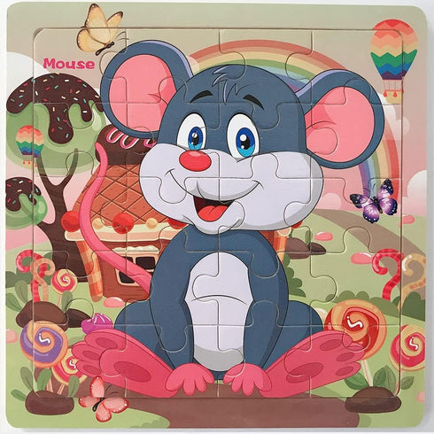 Puzzles for Kids Ages 3-5 - 20 Piece Colorful Wooden Puzzles Set of 6 - Learning Toys for Boys and Girls