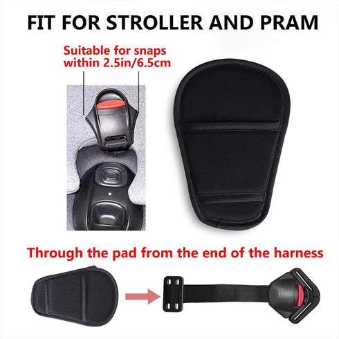 SeedFuture 2 Stroller Car Seat Crotch Cover Pcs of Grey, Universal Soft Cushion for Newborn Infants Kids Child, Baby