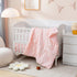 3-Piece Set Pinch PINNKKU Crib Bedding for Boy Girls, Includes Skirt, Blanket and Sheet, Baby Bedding, Pintuck Pleat