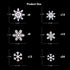 pinkblume 72pcs Iridescent White 3D Snowflake Wall Stickers, Holographic Snowflakes Wall Decals for Winter Wonderland