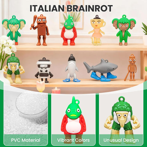 BFALSHB 25 5 Italian Brainrot Tralalero Tralala Action Figure Tung Tung Tung Sahur PCS Decorative Piece Italian