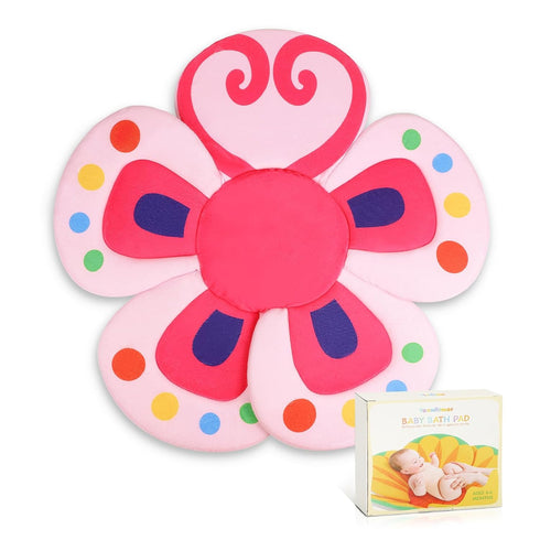 YooxArmor Baby Bath Pad for Infant Bathtub Sink, Non-Slip Flower Bathtub for