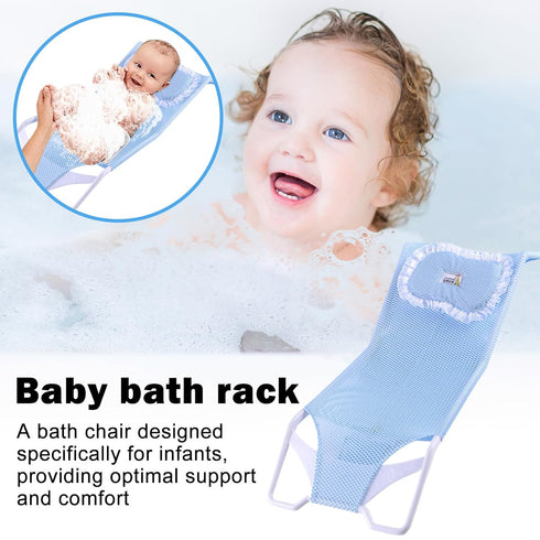 Tanxier 0-6 Baby Bath Seat Support Net Baby Bathtub Mesh Cushion Comfortable Breathable Shower Bathing Mat Shower Pad
