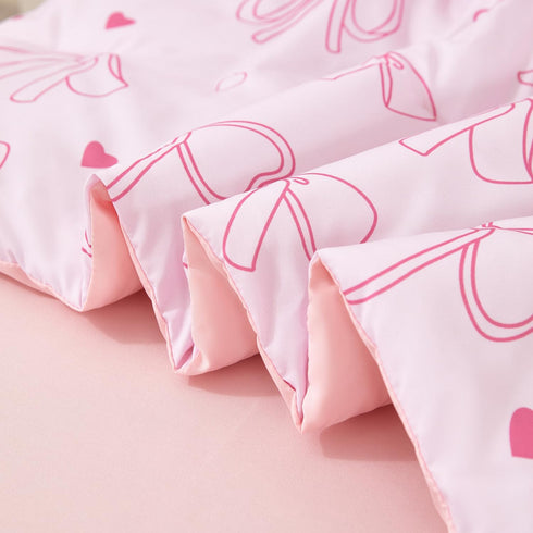 4 Set Set URBONUR Piece Toddler Bedding - Soft and Breathable Crib Bedding for Girls, Includes Comforter, Fitted Sheet