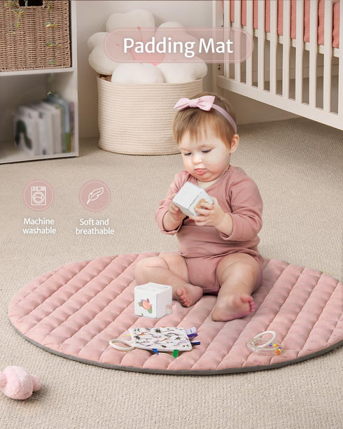 Tummy 6 Blissful Diary Baby Play Gym Mat, Time Activity Mat with Detachable Toys for Skill Development, Baby Essentials