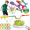 Kslavagcnt Indoor Outdoor Games for Kids, 3 in 1 Musical Jump, Ring Toss