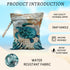 HZMLYDJ 12x10 Inch, Turtle Wet Bags Sea Weed Waterproof Travel Laundry Bags, Shell Washable Reusable Wet Dry Bag