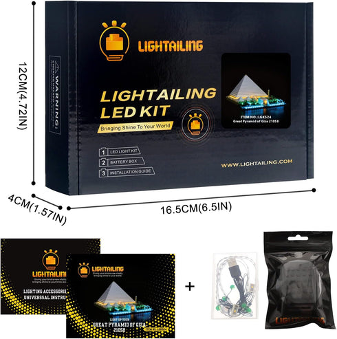 Lightailing Light for Lego-21058 Great Pyramid of Giza - Led Lighting Kit Compatible with Lego Building Blocks Model