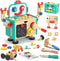 Lehoo Castle Kids Tool Set, Wooden Mini Toddler Tool Bench with Blackboard,