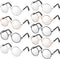 9 Pairs Doll Glasses - Metal Wire Rim Clear Lens Eyewear for 18 Inch Dolls & Mini Dolls Costume Accessories