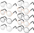 9 Pairs Doll Glasses - Metal Wire Rim Clear Lens Eyewear for 18 Inch Dolls & Mini Dolls Costume Accessories